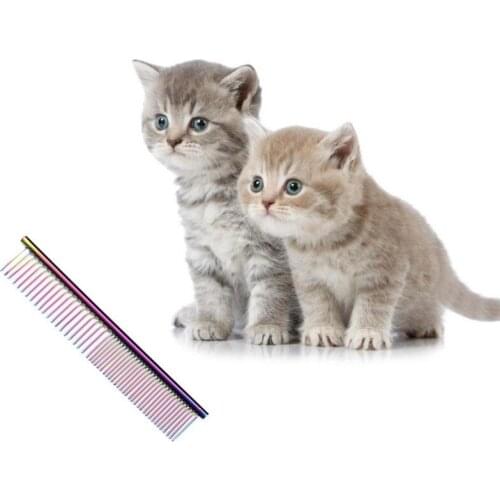 Pet Cats And Dogs Comb New Grooming Density Haircut Stainless Steel Inline Steel Needle Comb Pet Fur Knot Cutter Remove Grooming