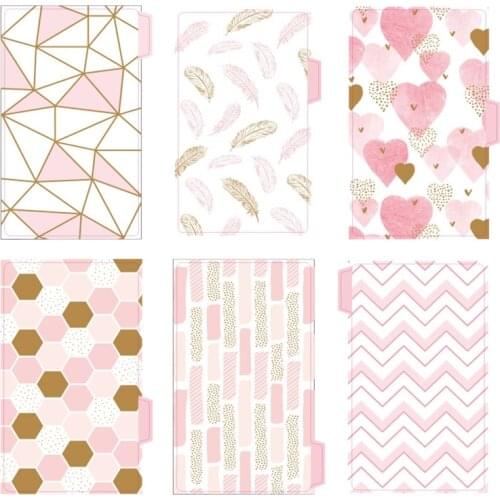 5pcs/set Paper Index Divider A5 A6 Paper Divider 6 Holes for Binder Planner Notebook Stationery Office Supplies