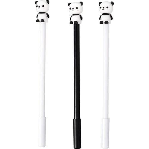 Korea Creative Cute Panda Cute Pen Black 0.5mm School Gifts Pen Students Pen Wholesale
