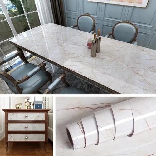 Self-adhesive paper can DIY marble stickers PVC waterproof decoration cabinet dining table furniture decoration PVC stickers