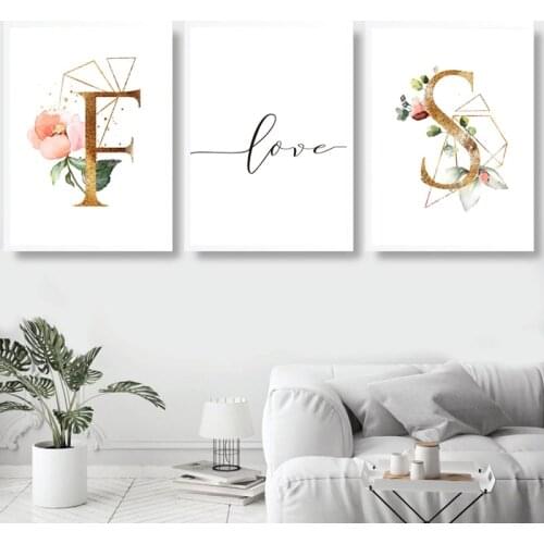 Self-adhesive Wall Sticker Letter Custom Name Poster Home Decor Nordic Living Room Decoration Wallpaper Home Office Decor