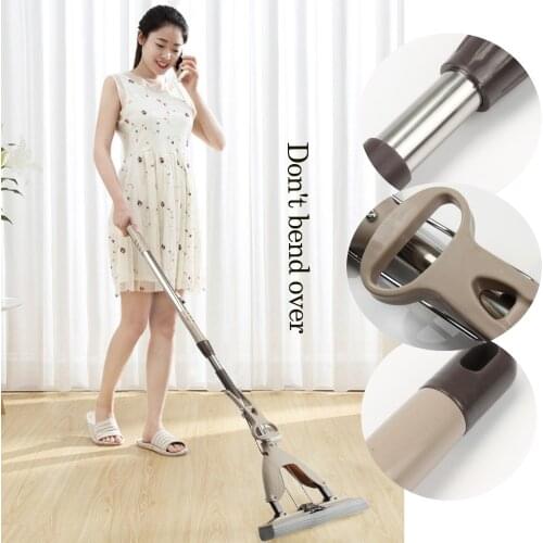 1pcs Adjustable Water Mop Microfibre Flat Rotated Spray Self-squeezing without hand washing Glue Cotton Mop+1pcs Sponge Mop head
