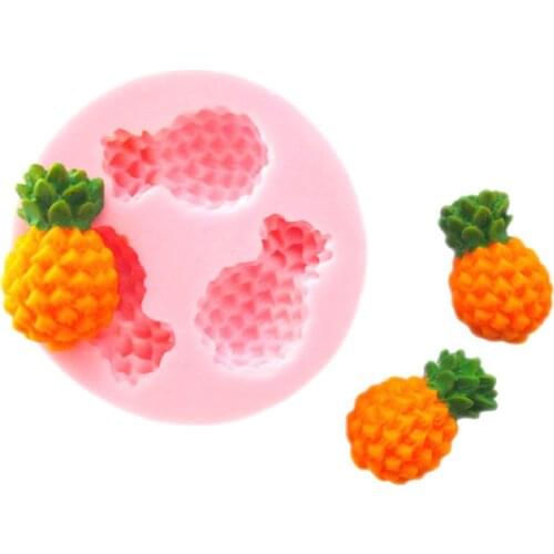 DIY New Round shape pineapple Silicone Molds Case Bakeware Maker Mold Tray Liner Baking Mold Mould Cake Decorating Tools Gift