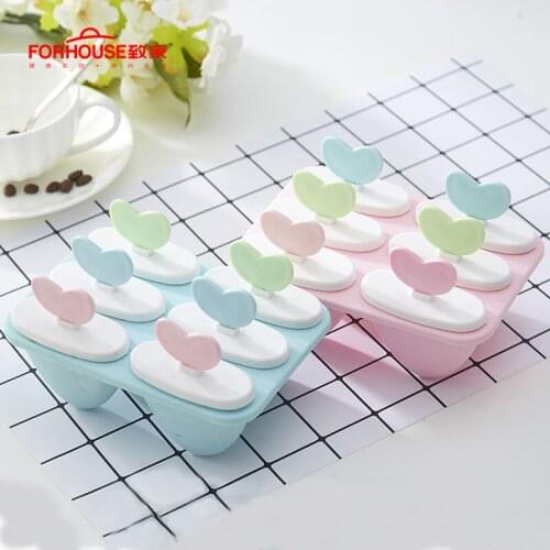 Cute Ice Maker Mould Chocolate Ice Cream Bar Skeleton Silicone Maker Mold Kitchen Tools with cover For Kids