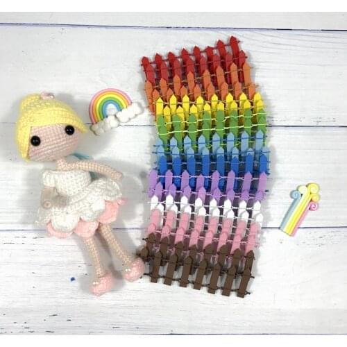 Hand Made Fairy door great gift for Kid miniature Magic tooth fairy door Succulent miniascape Accessory Wood Fence 6 colors