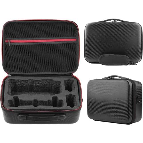 For FIMI X8 SE 2020 PU Storage Bag Adjustable Shoulder Straphandbag Portable Waterproof Durable Travel Carry Box Two-way Zipper