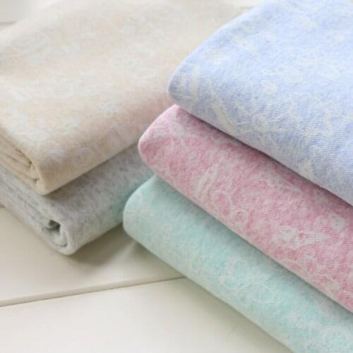 50*160cm Knitted Pattern Jacquard Fabric Double-layer Yarn-dyed Baby Bedding Children Spring And Autumn Underwear Fabric