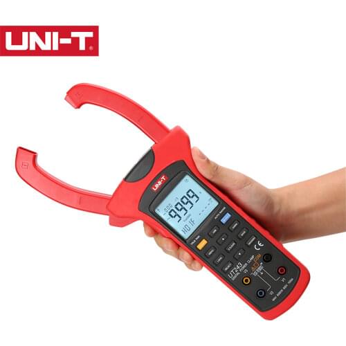 UNI-T UT243 Power Harmonics Clamp Meter True RMS Phase Sequence Detection Max/Min Modes Auto Range 10000 Count LCD Dual Display