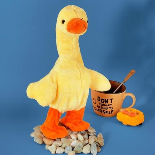 Charging version Mention of the neck yellow duck Learn to talk, walk and sing again stuffed toys