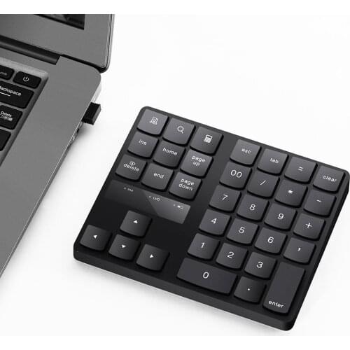 Viugreum Wireless Double Number Pad Rechargeable Keypad for Laptop PC Chatpad Numeric keypad Hot Sale