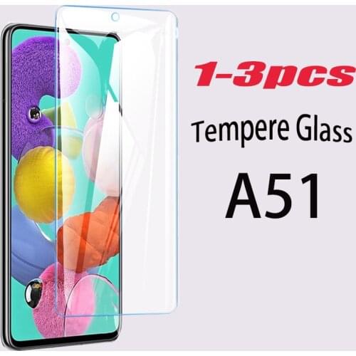 1 to 3pcs on the for Samsung Galaxy A51 case galaxya51 glass A 51 glas HD full cover screen protector scrin 6.5 inch