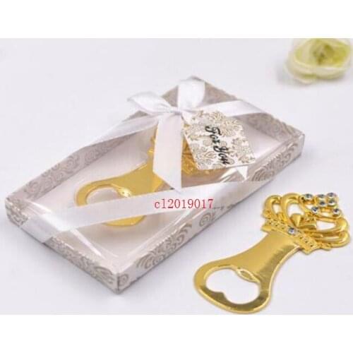 Gold Color Crown Bottle Opener Wedding Anniversary Party Favor Gift Metal Beer Opener