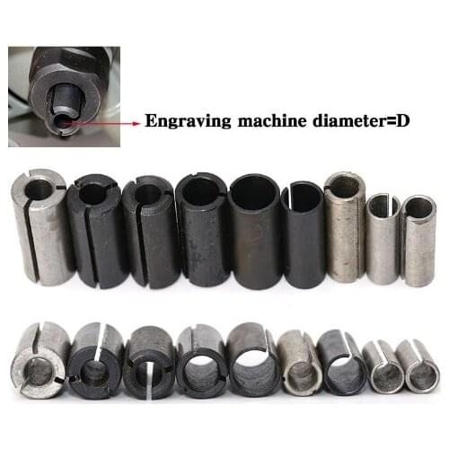 1pcs High Precision Adapter collet shank CNC router tool Adapters holder 12.7mm change to 6.35mm/ 8-6.35/ 8-6/ 12.7-8mm 6mm size