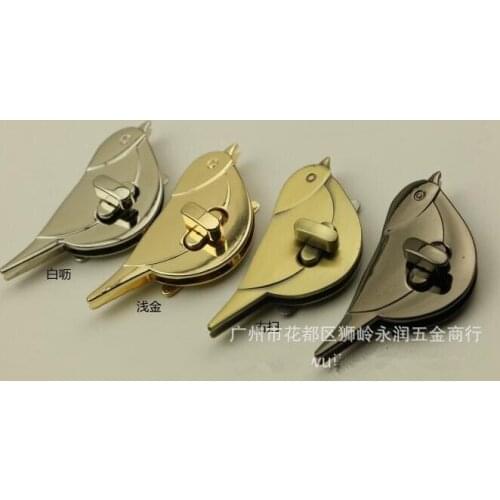 10pcs/lot. Luggage hardware accessories. Bird twist lock. Light gold lock. Bag lock
