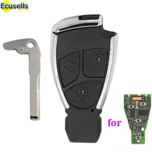 3 button modified smart remote key shell case fob for Mercedes ML350 for benz ML350 with battery holder