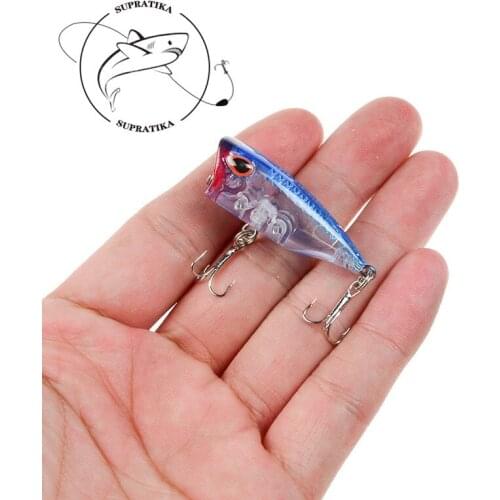 4cm/3g Bionic Mini Popper High Quality Plastic Fishing Bait Lifelike 3D Eyes Anti-Corrosion Professional Fishing Lure Hard Bait