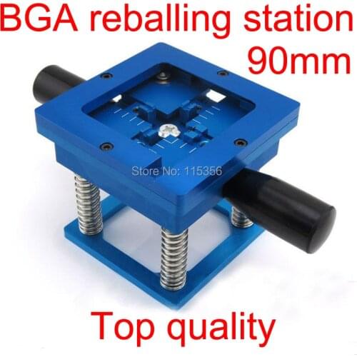 Free shipping The best quality reballing BGA station with handle 90mm x 90mm stencils chip template holder jig