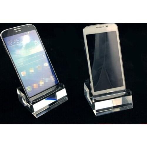 Free Shipping High - grade Acrylic Crystal Mobile Cell Phone Display support Holder stand large screen display Rack
