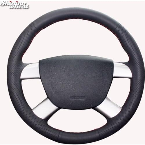 Shining wheat Black Artificial Leather Car Steering Wheel Cover for Ford Kuga 2008-2011 Focus 2
