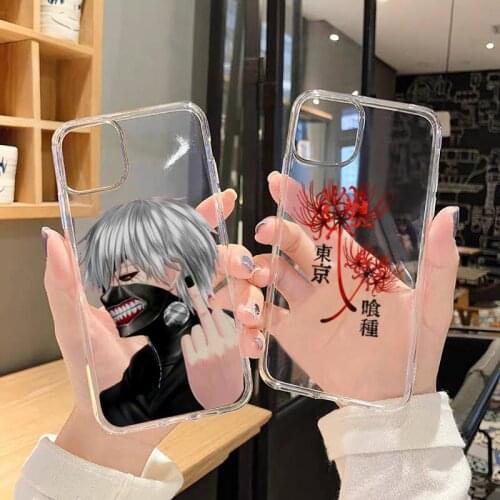 Tokyo ghoul anime Phone Case Transparent soft For iphone 5 5s 5c se 6 6s 7 8 11 12 plus mini x xs xr pro max