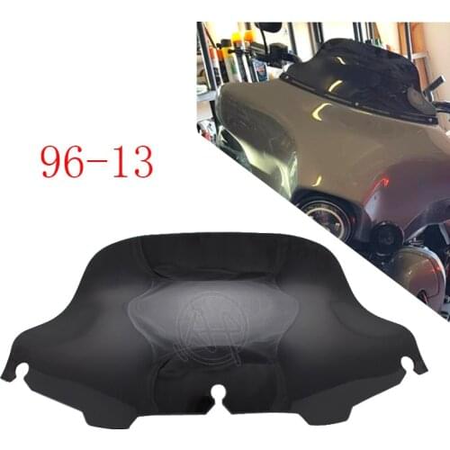 Black ABS Plastic 8" Motorcycle Windshield Windscreen Case for Harley Touring Electra Glide FLHT FLHTC FLHX 1996-2013