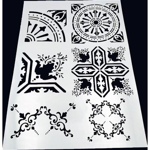 Disc clock plastic mold shield DIY cake scrapbook stencils hollow Embellishments printing lace ruler Valentines Day