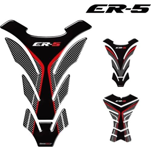 For Kawasaki ER5N ER-5N ER-5 ER5 Er-5 Motorcycle 3D Carbon Fiber Appearance Fuel Tank Pad Protection Decal Sticker Shell