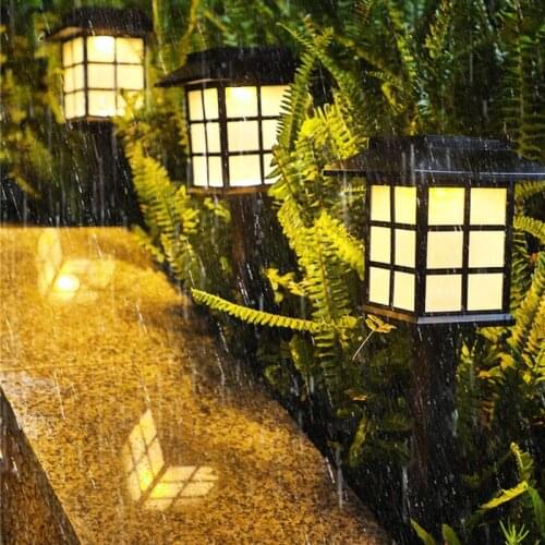 2pcs Solar Garden Light Outdoor Solar Power Lantern Waterpoof Landscape Decoration Lighting For Pathway Yard Lawn Sunpower Lamp