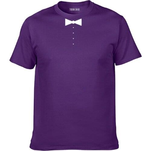 TARCHIA 2021 New Summer Fake Collar Brand t-shirt Bow Cotton Tops Tees Men Short Sleeve Boy Casual Homme Tshirt T Plus Fashion