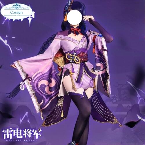 Game Genshin Impact Raiden Shogun Ba'al Game Suit Kimono Uniform Cosplay Costume Carnival Halloween Party Outfit For Women NEW