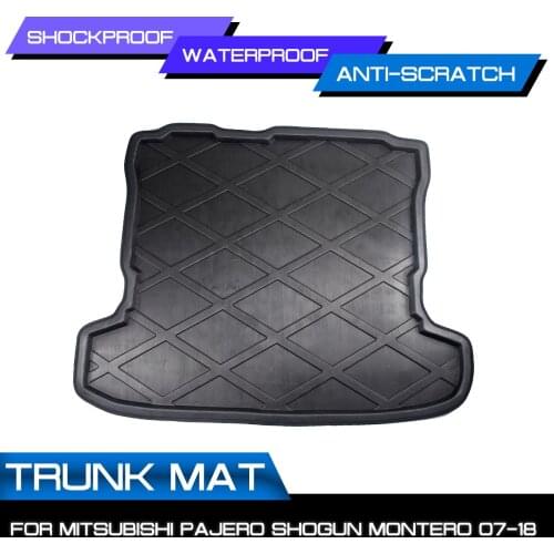 Rear Trunk Cover Matt Floor Carpet For Mitsubishi Pajero V97 Shogun 2010-2018 2007 2008 2009 Cargo Liner Boot Tray Mat Kick Pad