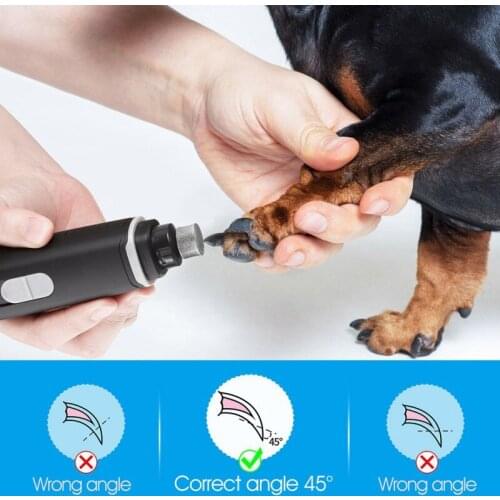 Dog Nail Grinder Low Noise Rechargeable USB Pet Clipper Nail Clippers For Dog Cat Nail Grooming Trimmer