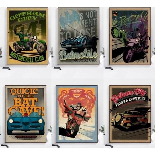 Motorcycle Club Cartoon Comic Poster Canvas Print Art Print Home Decoration Painting