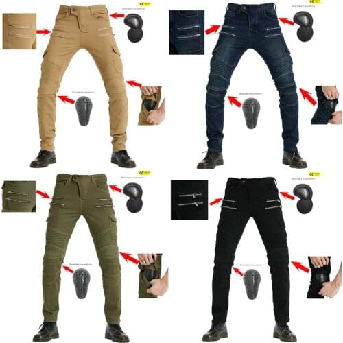 Mens motorcycle jeans black jeans off-road motorcycle jeans four seasons leisure motorcycle pants