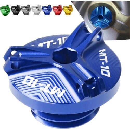 MT10 logo Motorcycle CNC Aluminum M20*2.5 Engine Oil Filter Cup Plug Cover Screw For YAMAHA MT-10 2014 2015 2016 2017 2018 2019