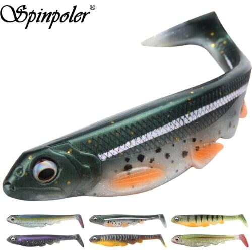 Spinpoler Stalker Soft Swimbait Pike Lure Freshwater Fishing 6.3in/1.16oz Softbait Shad Crankbait Wobbler For Bass Perch Fishing