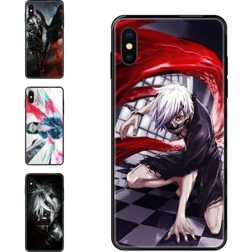 For Galaxy A5 A6 A7 A8 A10 A10S A20 A20S A20E A21S A30S A40 A50 A70 A71 A70E 2017 2018 Tokyo Ghoul Kaneki Black Soft TPU Case