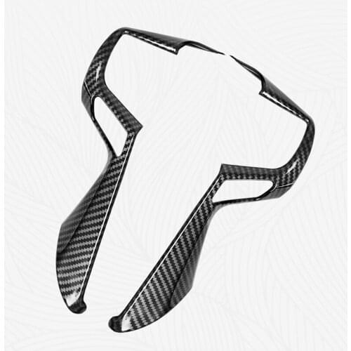 For Toyota Alphard AH30 2015 2018-2020 Car ABS Carbon Fiber Pattern Steering Wheel Button Panel Cover Trim Sticker Accessories