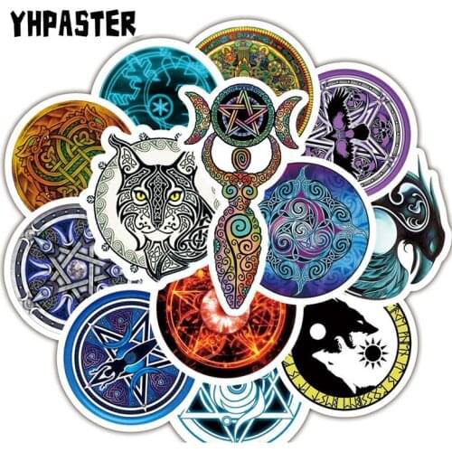 10/30/50Pcs Mysterious Totem Symbol Rune Viking Pirates Style Stickers Toys for Mobile Phone Laptop Suitcase Skateboard Decal