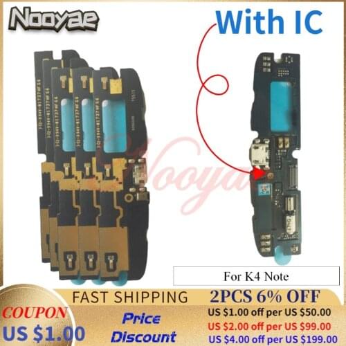For Lenovo K4 Note USB Dock Charging Port Charger Plug Flex Cable Microphone MIC Vibrator Motor Board +Track