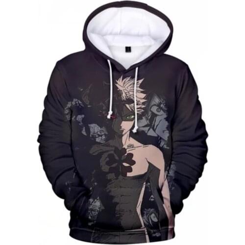 2021 New The New New Black Clover Hoodie Sweatshirt Anime Casual Streetwear Hoodies Men/Women Hip Hop Hooded Clothes