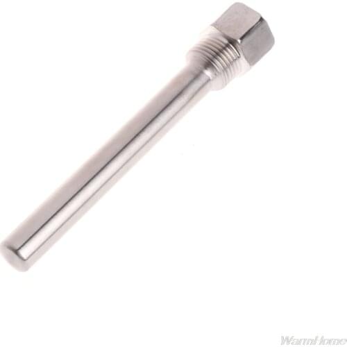 Stainless Steel Thermowell 1/2" NPT Threads 130mm Long For Temperature Sensors J22 21 Dropshipping