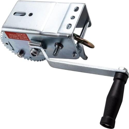 Nylon Strap 2 Gear 2000lb Hand Winch Hand Crank Heavy Duty ATV Trailer Boat 20FT