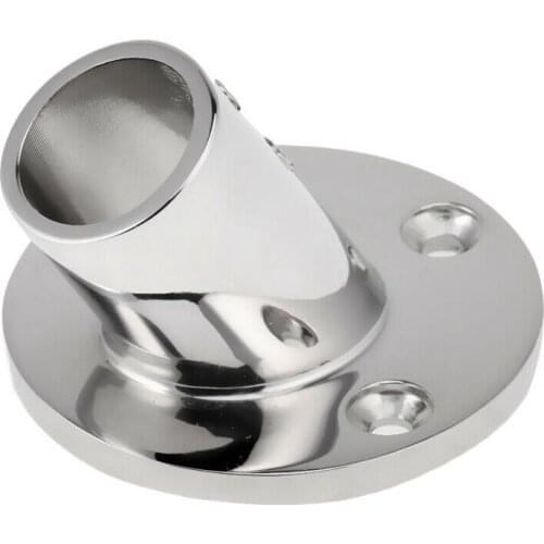Boat Hand Rail Fitting-60 Degree 22mm 7/8" Round Base-Marine Stainless Steel