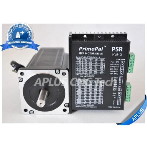 NEMA 34 Stepper Motor (1,696oz-in/150mm/8 leads) + Stepper Motor Driver PSR8078