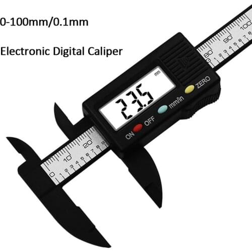 LCD Digital Caliper 100mm 0.1mm Carbon Fiber Vernier Caliper Calliper Micrometer Digital Ruler Measuring Tool Carbon Fiber Ruler