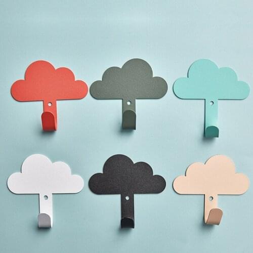 Useful Nordic Coat Hook Cloud Shape Hook Clothes Hanger Wall Mounted Kid Room Wall Decoration Children Room Decorative Hanger