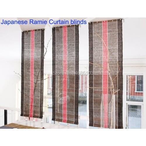 Hand-made Ramie Cloth Japanese Curtain blinds Zen Vestibule screen Partition curtain for living room/Bedroom/Tearoom