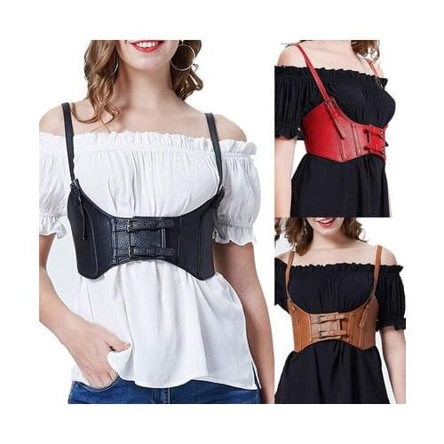 Women PU Waist Seal with Adjustable Belt, Sexy Style Multifunction Summer Clothing