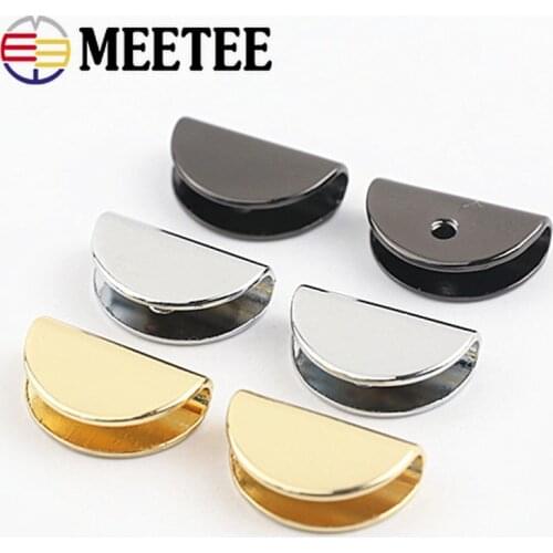 10/20pcs 20mm Metal Hemming Sealing Edge Buckles Bag Protection Corner Strap Webbing Tail Clip DIY Decor Screw Stopper Buckle